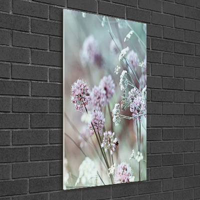 Tableau sur verre Fleurs d'ail