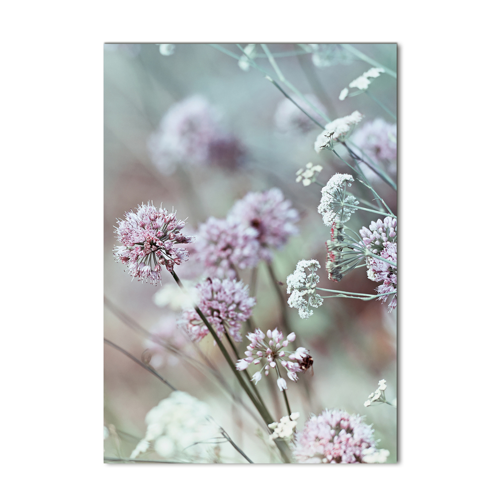 Tableau sur verre Fleurs d'ail