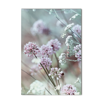 Tableau sur verre Fleurs d'ail