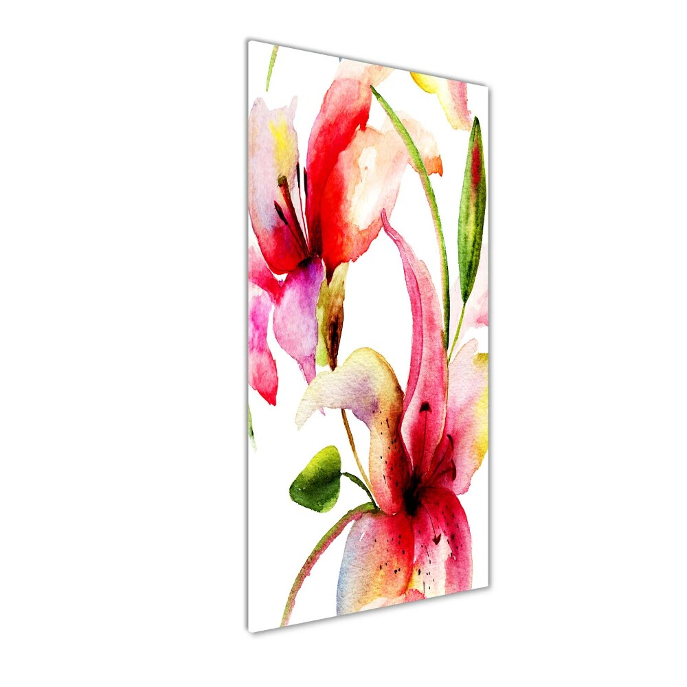 Tableau verre imprimé Fleurs de lys