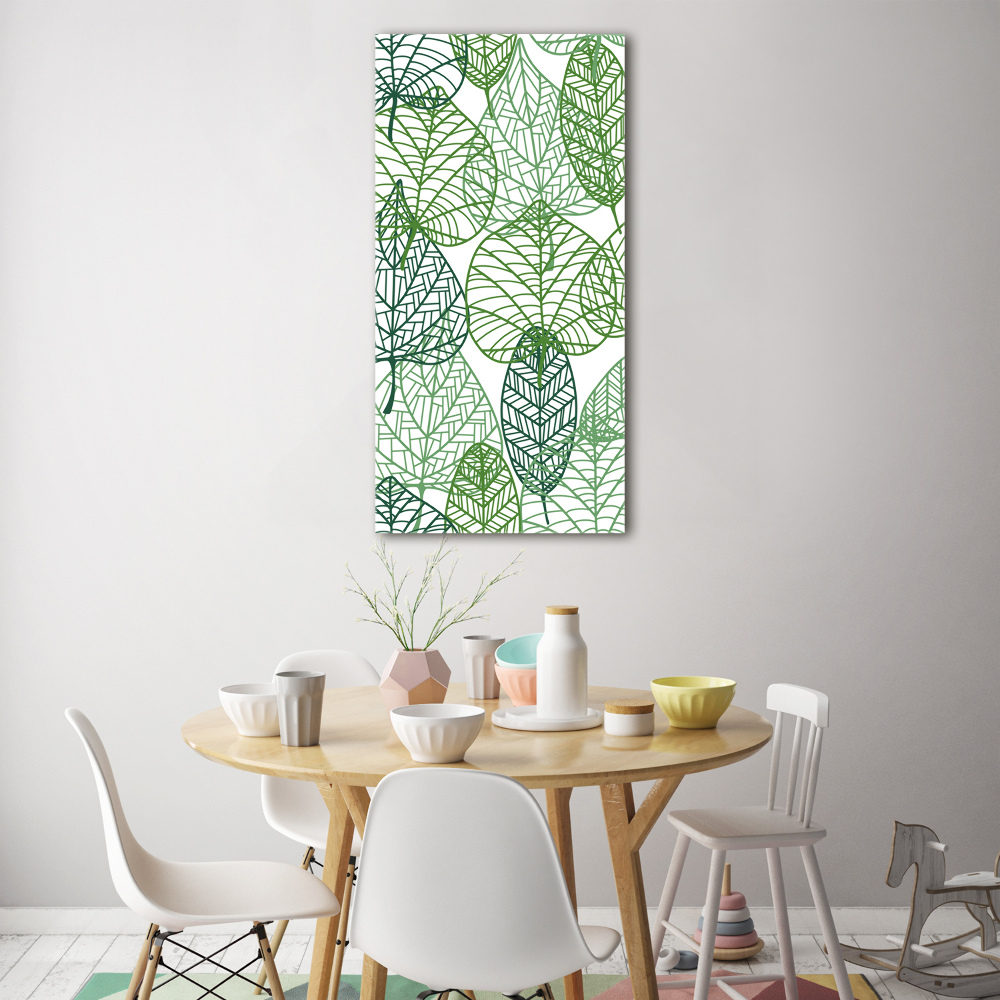 Tableau photo sur verre Feuilles