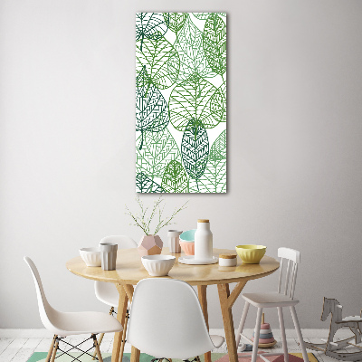 Tableau photo sur verre Feuilles