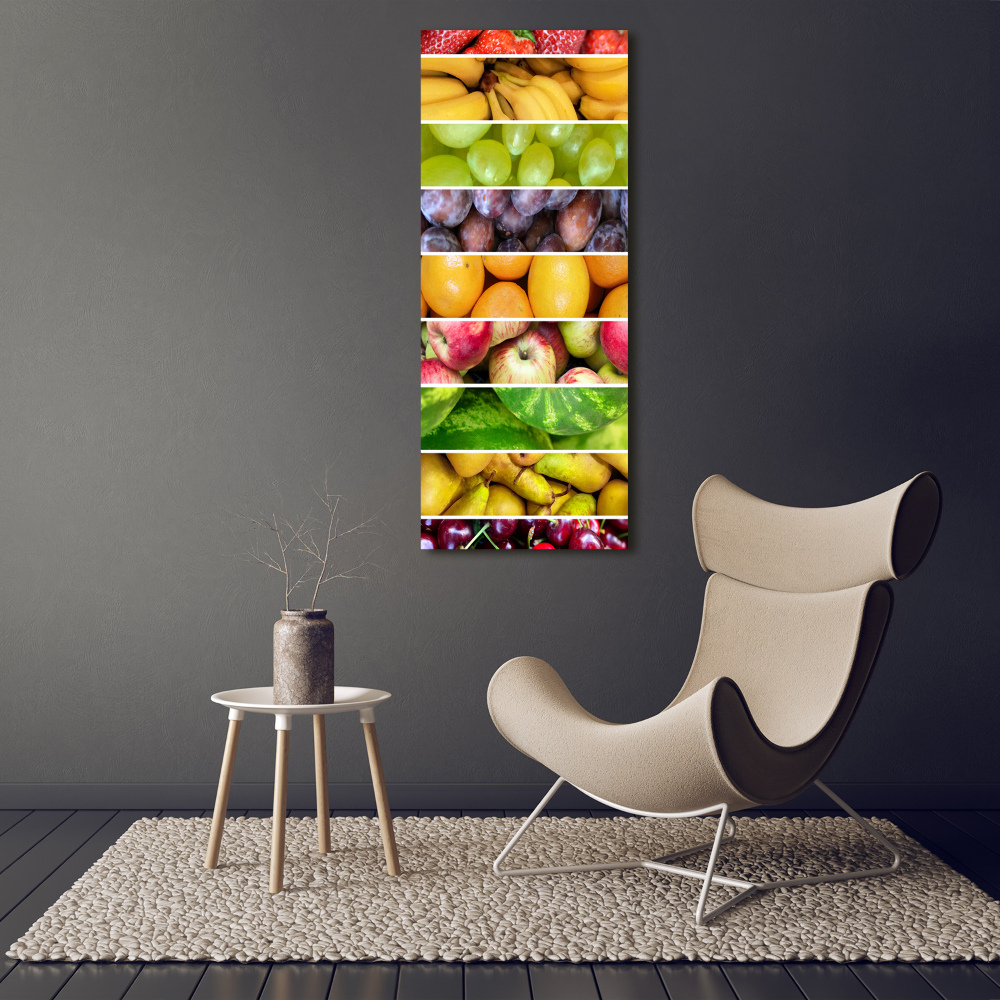 Tableau sur verre Fruits colorés