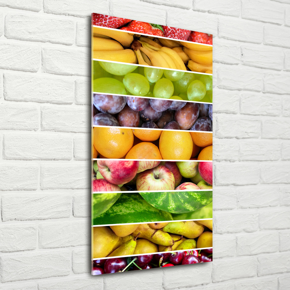 Tableau sur verre Fruits colorés