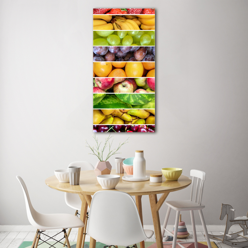 Tableau sur verre Fruits colorés