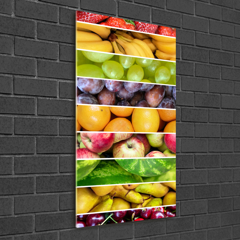 Tableau sur verre Fruits colorés