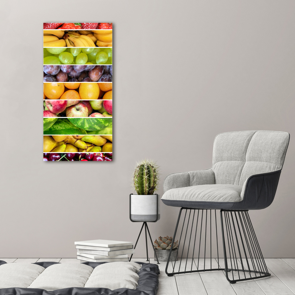 Tableau sur verre Fruits colorés