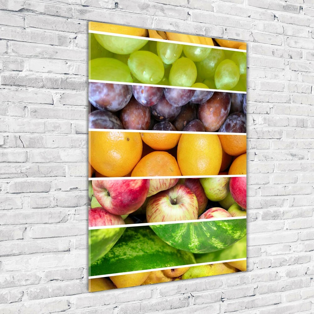 Tableau sur verre Fruits colorés