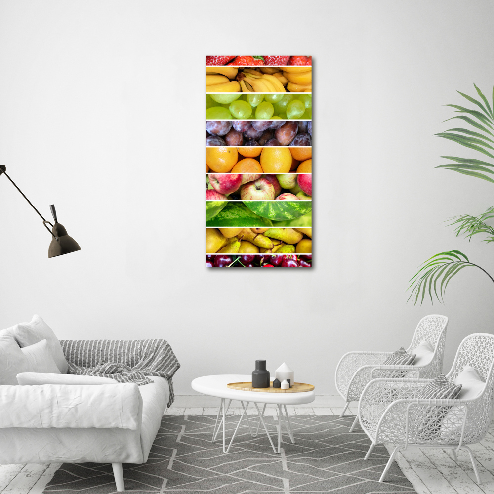 Tableau sur verre Fruits colorés