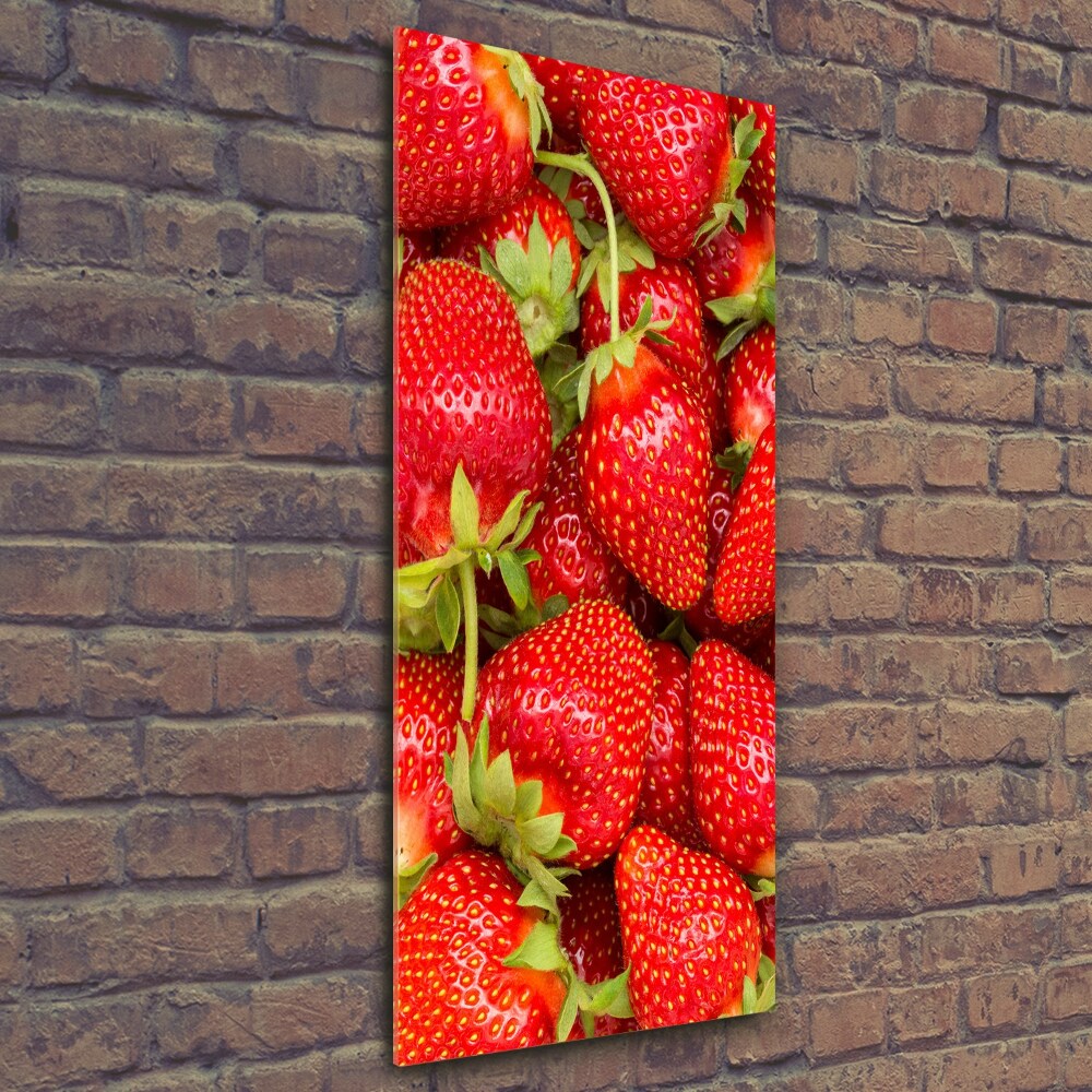 Tableau en verre Fraises rouges