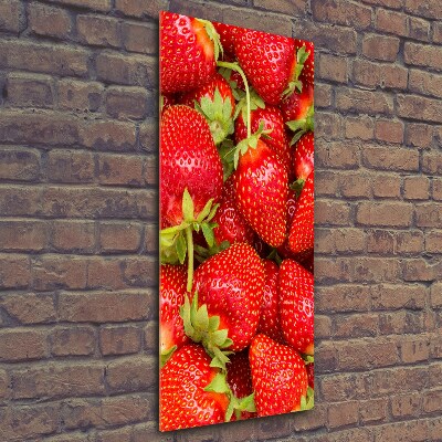 Tableau en verre Fraises rouges