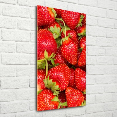 Tableau en verre Fraises rouges