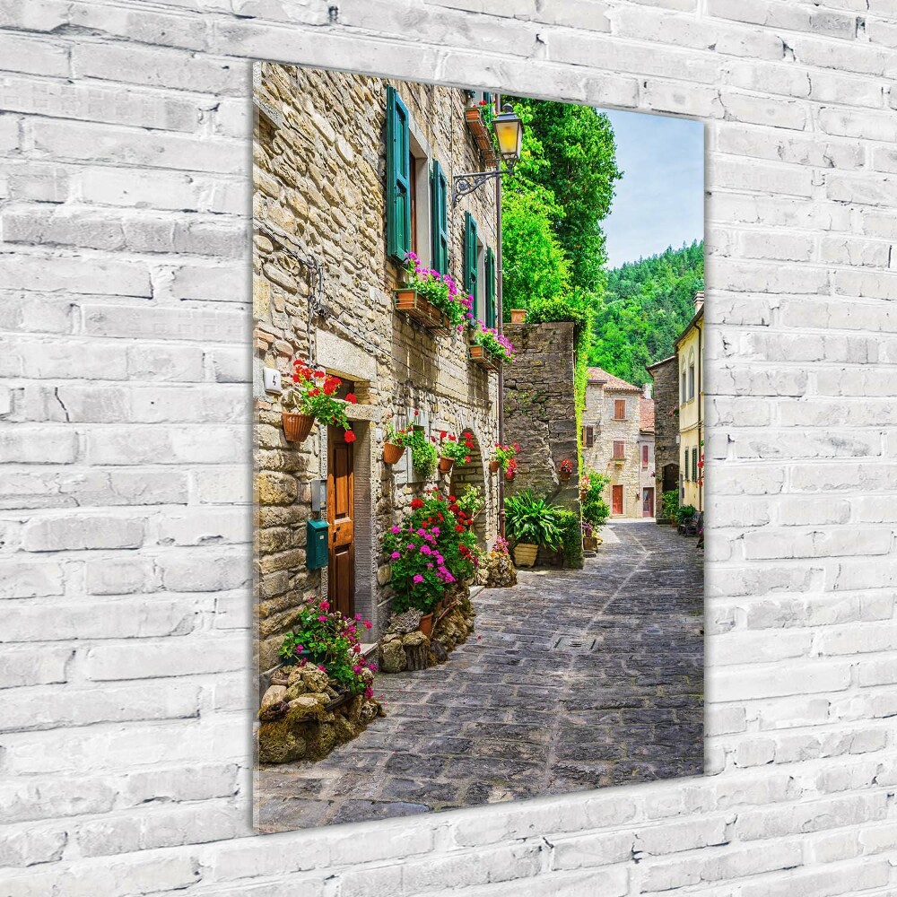 Tableau en verre Une rue charmante