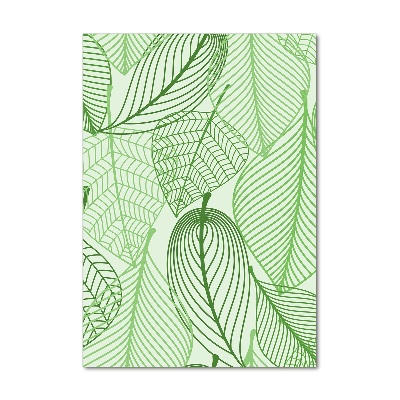 Tableau photo sur verre Feuille verte