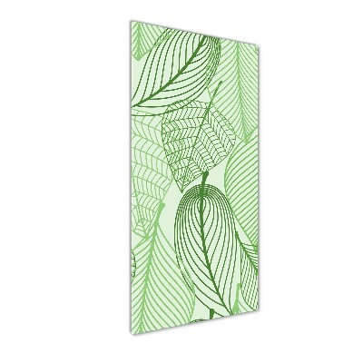 Tableau photo sur verre Feuille verte