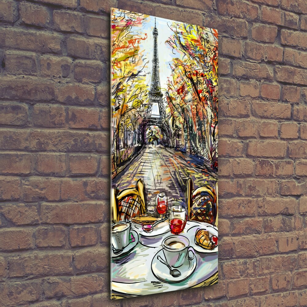 Tableau en verre Petit déjeuner à Paris