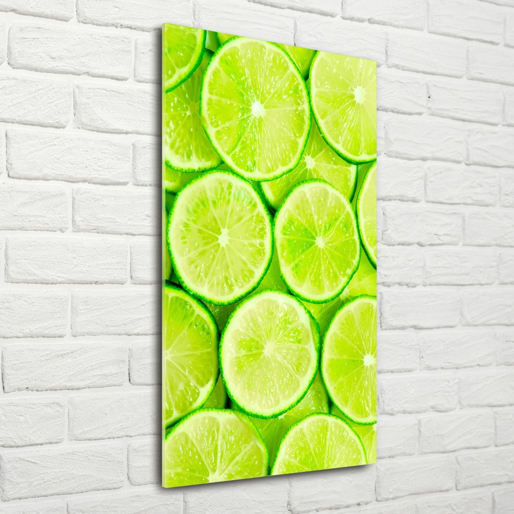 Tableau photo sur verre Citrons verts