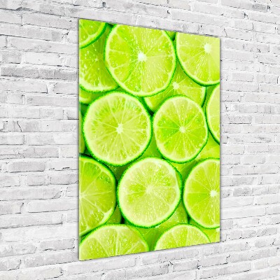 Tableau photo sur verre Citrons verts