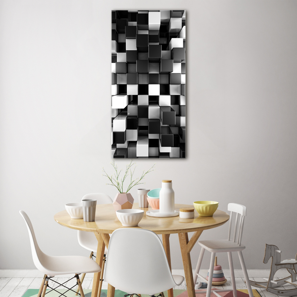 Tableau en verre Abstraction cube