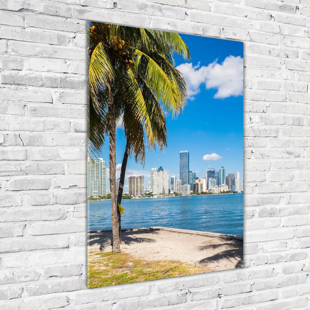 Tableau photo sur verre Miami