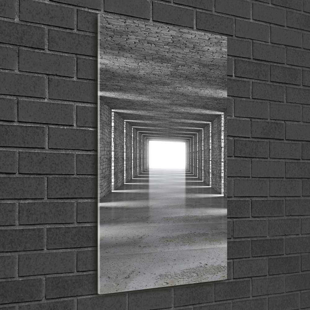 Tableau verre imprimé Tunnel en brique