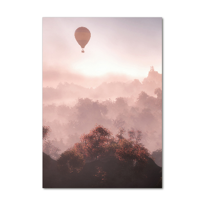 Tableau photo sur verre Forêt de ballons volants