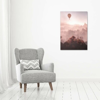 Tableau photo sur verre Forêt de ballons volants