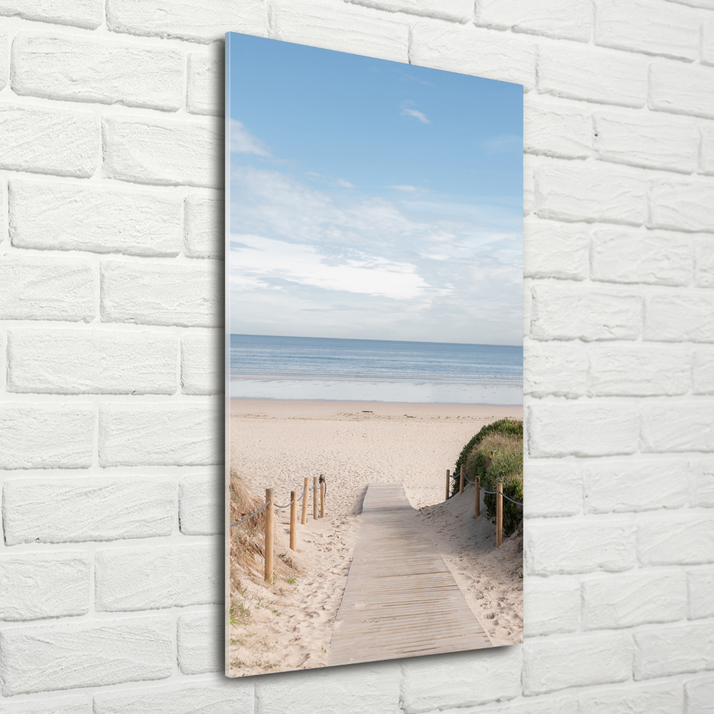 Tableau en verre Sentier vers les plages