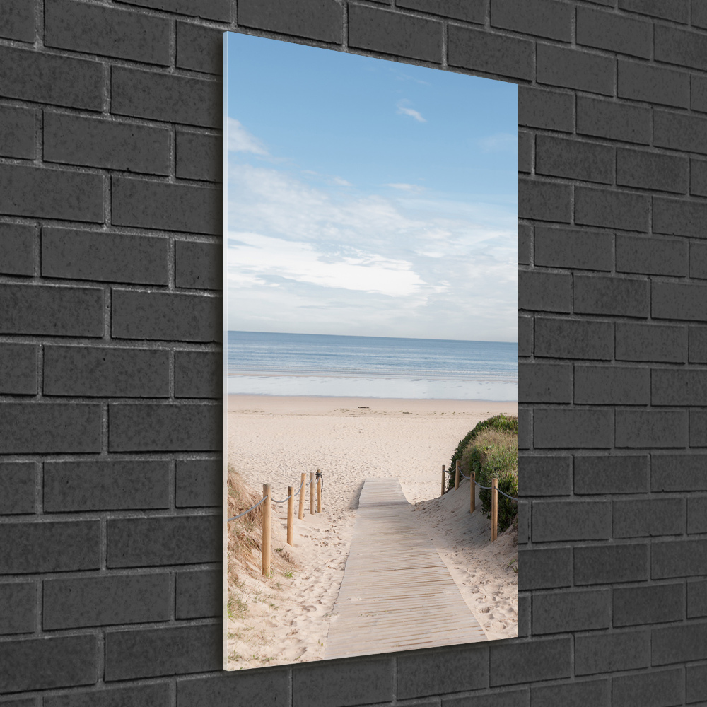 Tableau en verre Sentier vers les plages