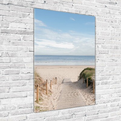 Tableau en verre Sentier vers les plages