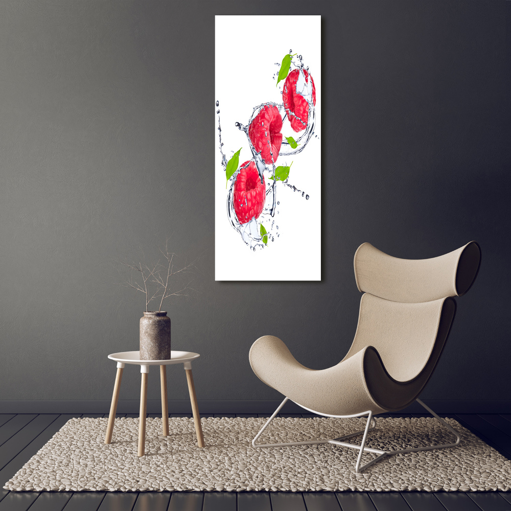 Tableau sur verre Framboises