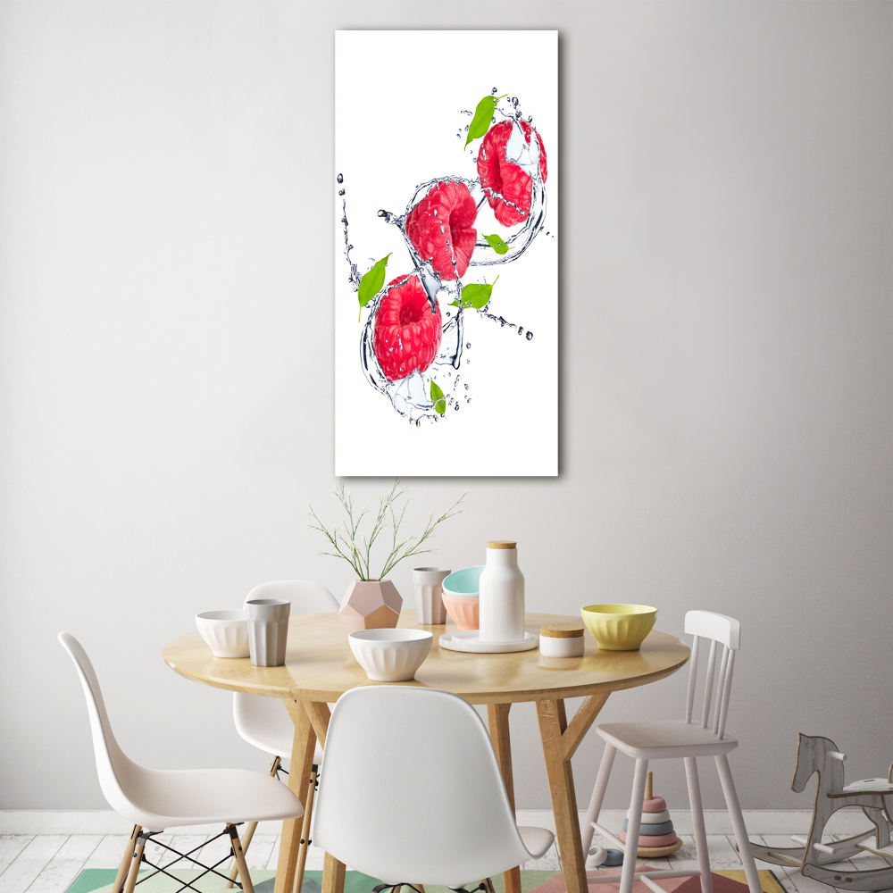 Tableau sur verre Framboises