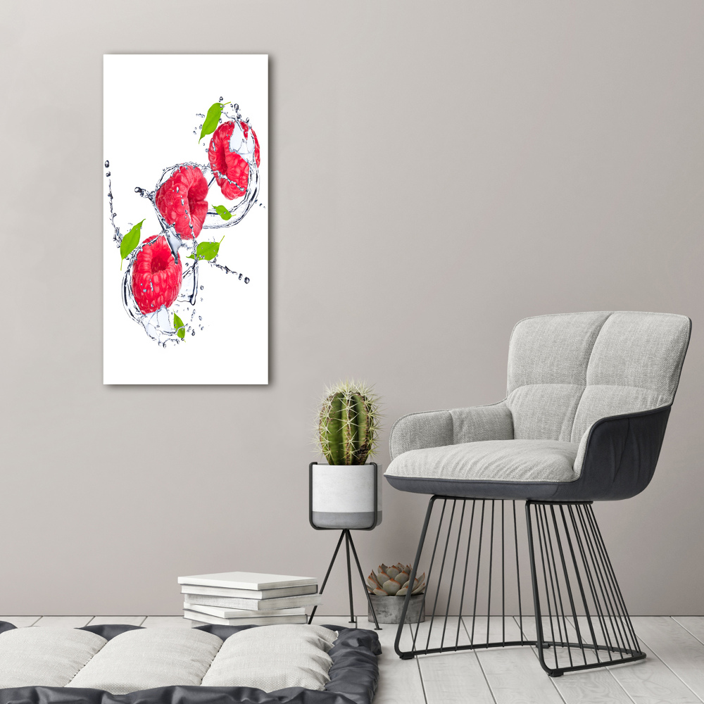 Tableau sur verre Framboises