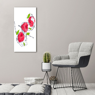 Tableau sur verre Framboises