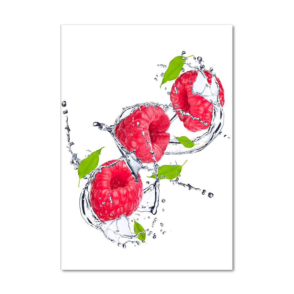 Tableau sur verre Framboises