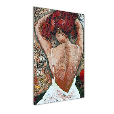 Tableau photo sur verre Femme