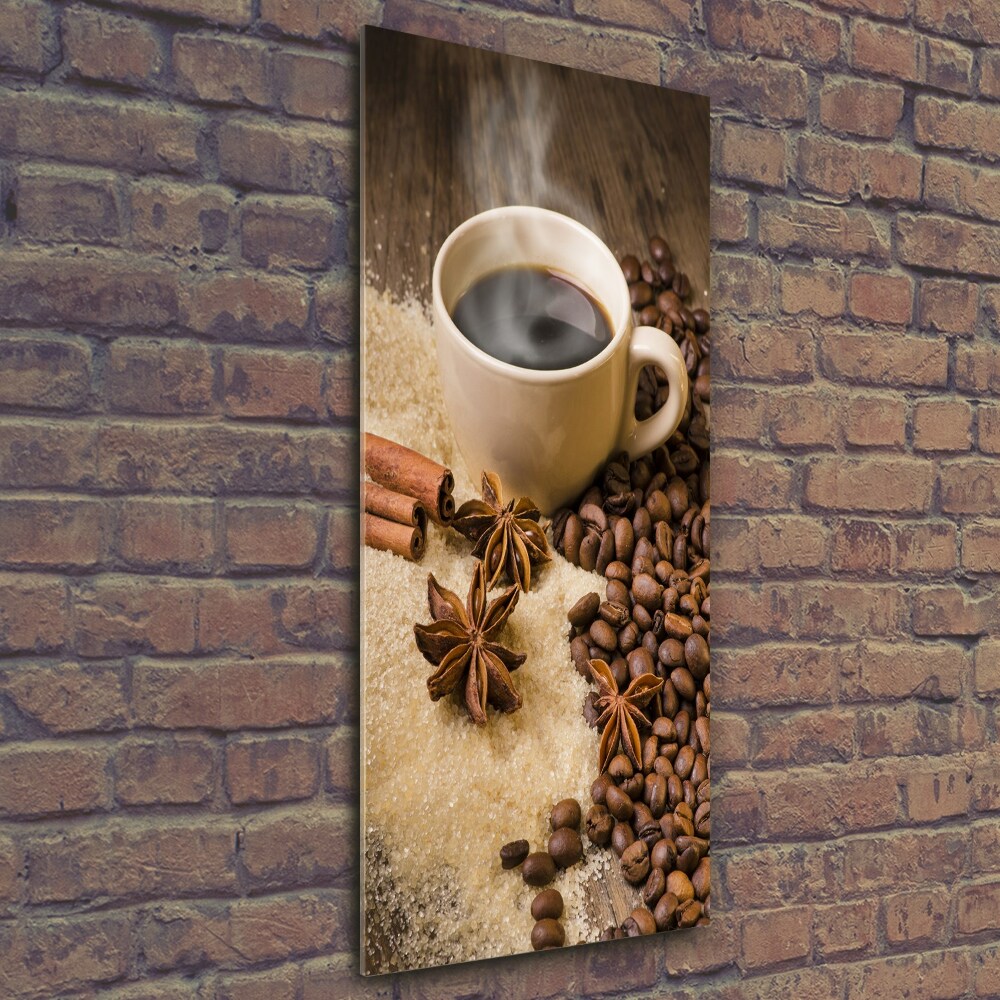 Tableau photo sur verre Une tasse de café aromatique