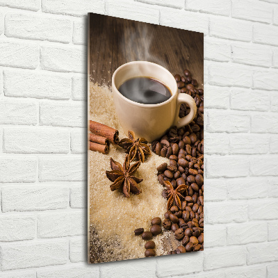 Tableau photo sur verre Une tasse de café aromatique