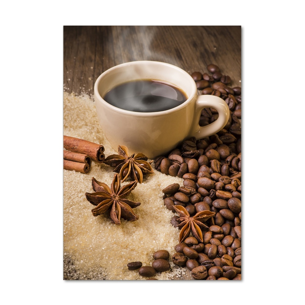 Tableau photo sur verre Une tasse de café aromatique