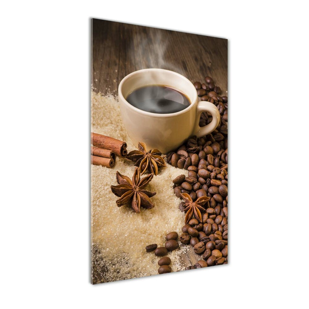 Tableau photo sur verre Une tasse de café aromatique