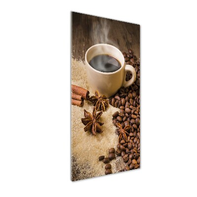 Tableau photo sur verre Une tasse de café aromatique