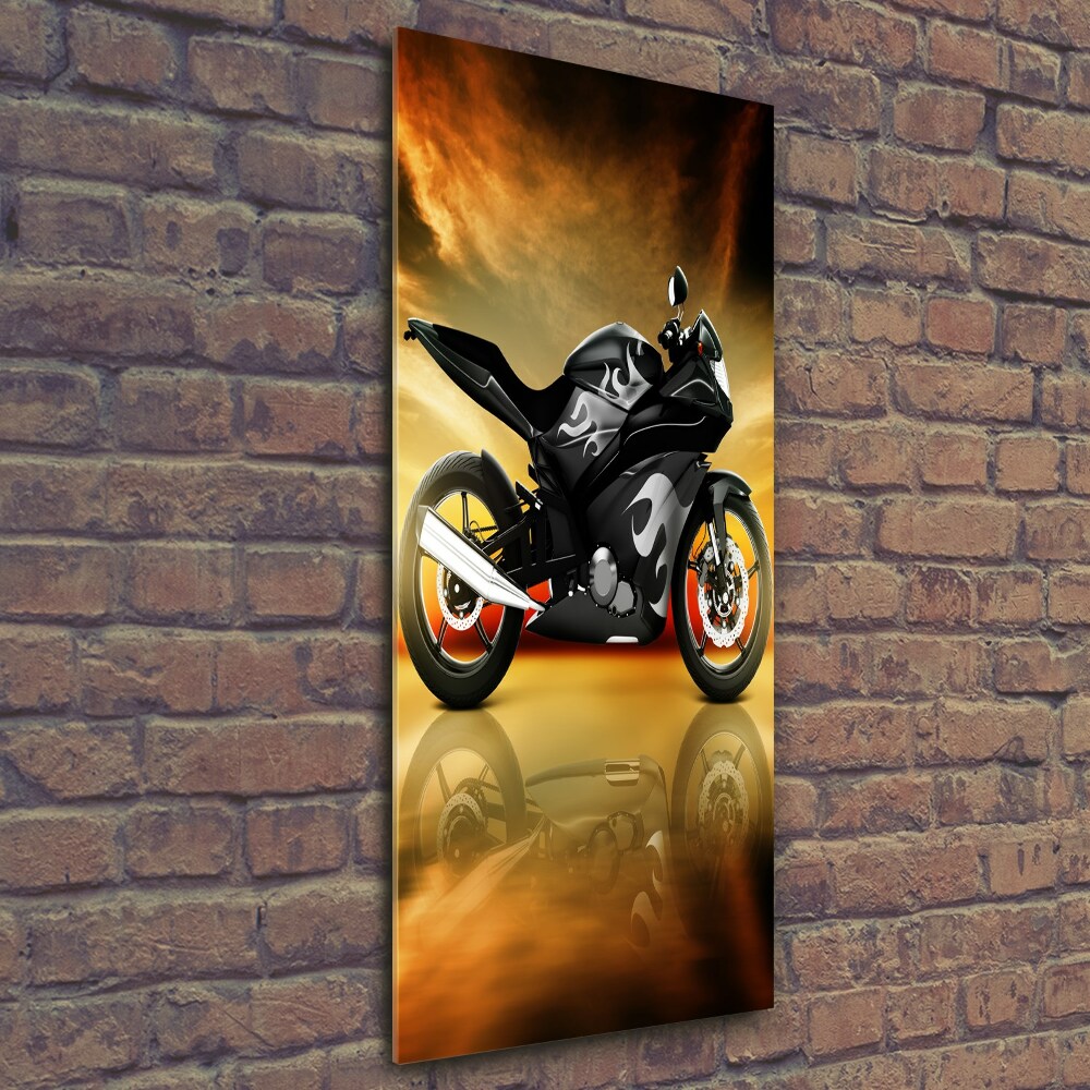 Tableau sur verre Moto