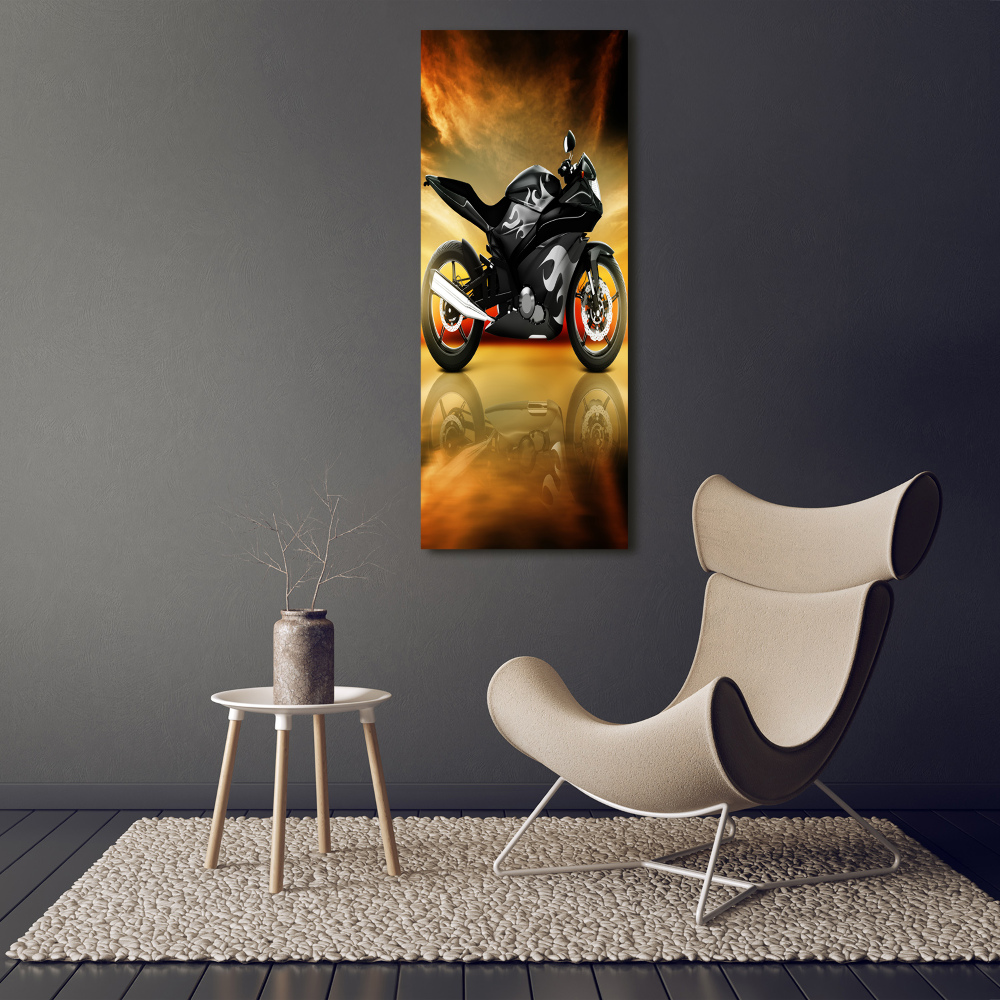 Tableau sur verre Moto