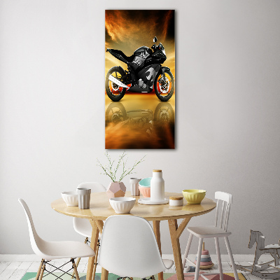 Tableau sur verre Moto