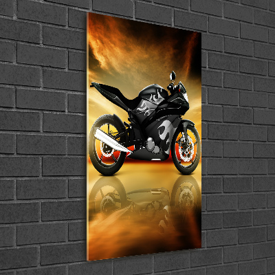 Tableau sur verre Moto