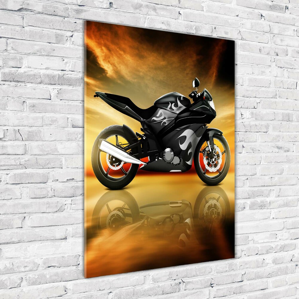 Tableau sur verre Moto