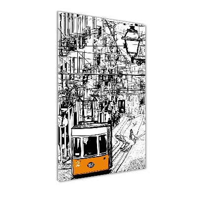 Tableau sur verre Tramway à Lisbonne