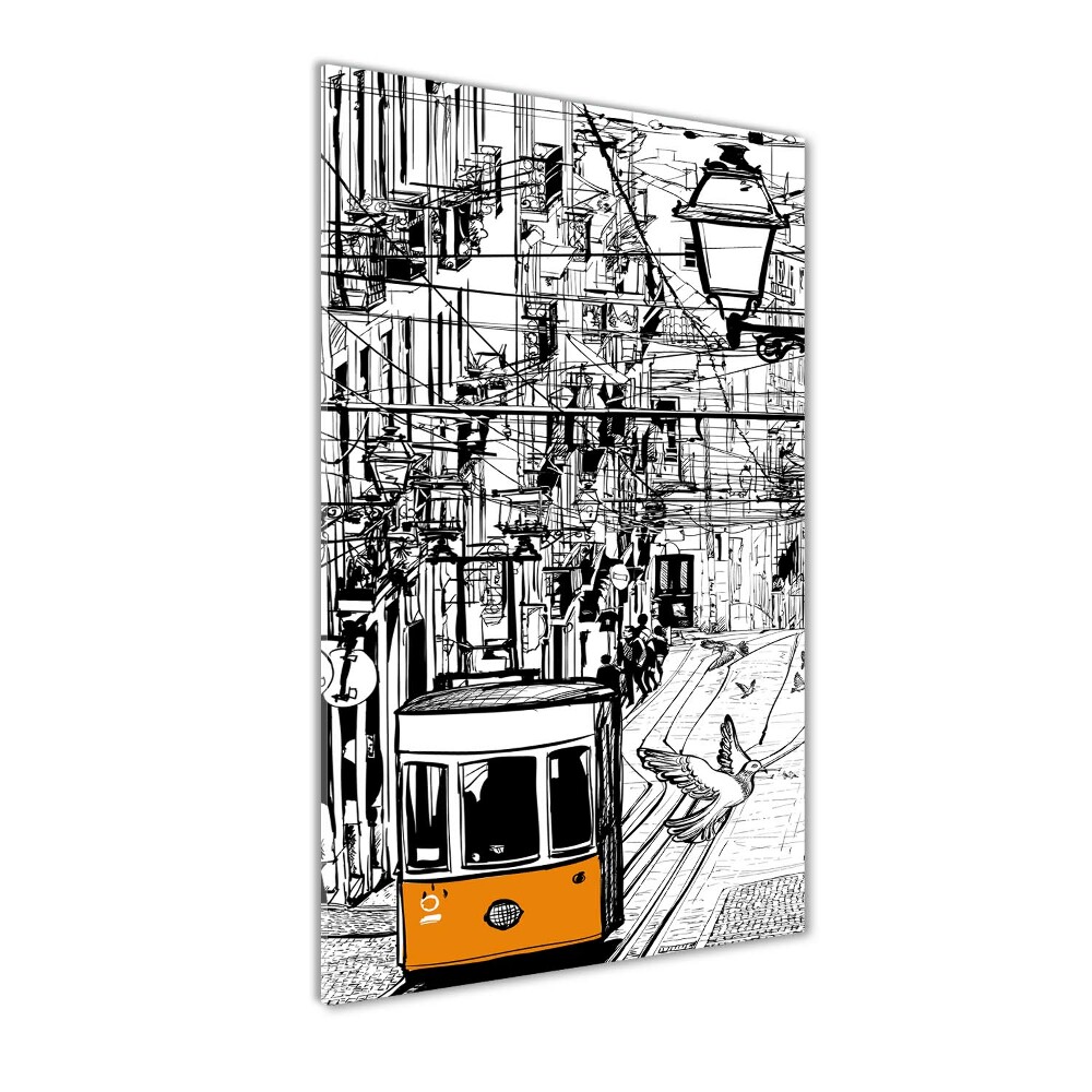 Tableau sur verre Tramway à Lisbonne