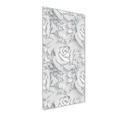 Tableau sur verre Roses plantes