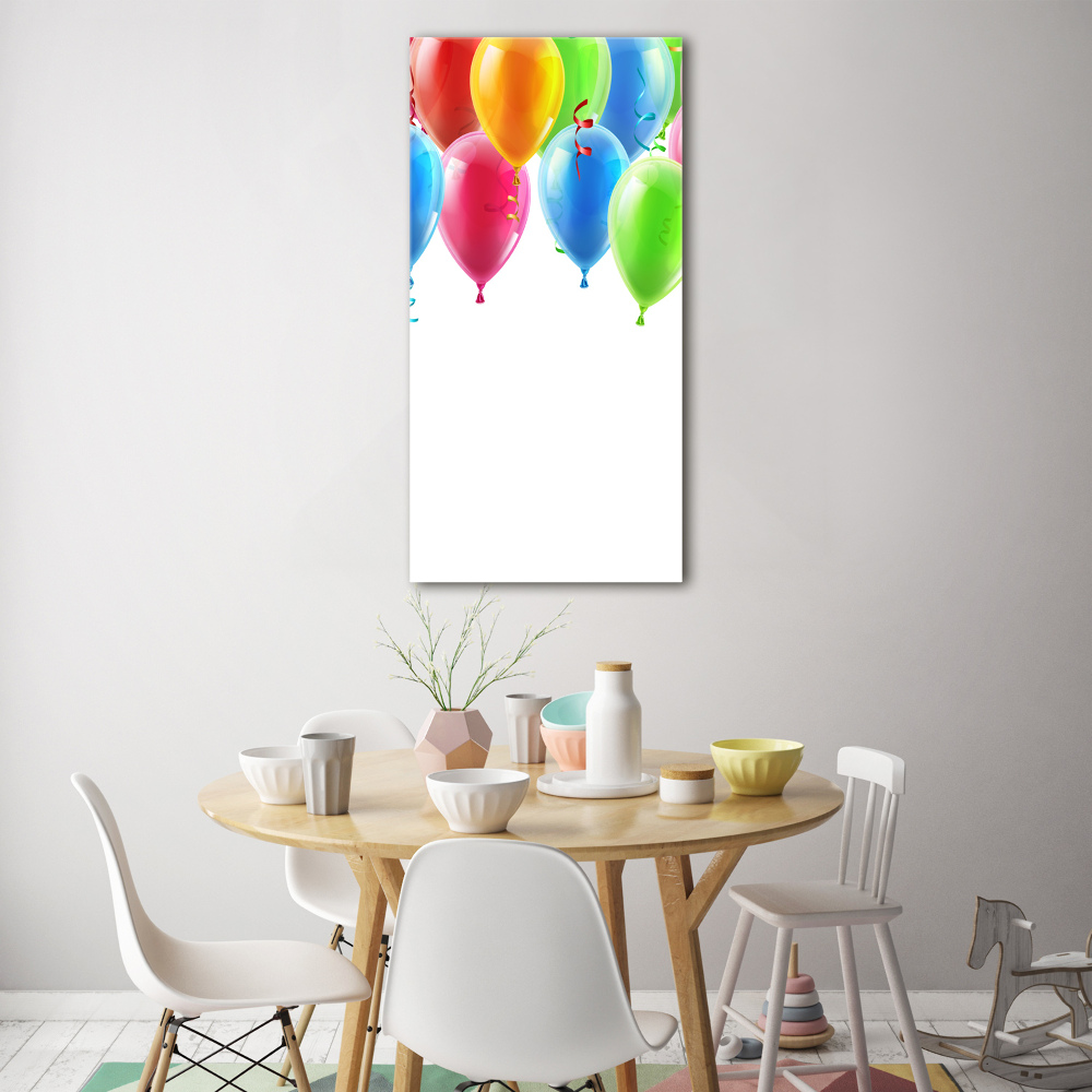 Tableau en verre Ballons colorés